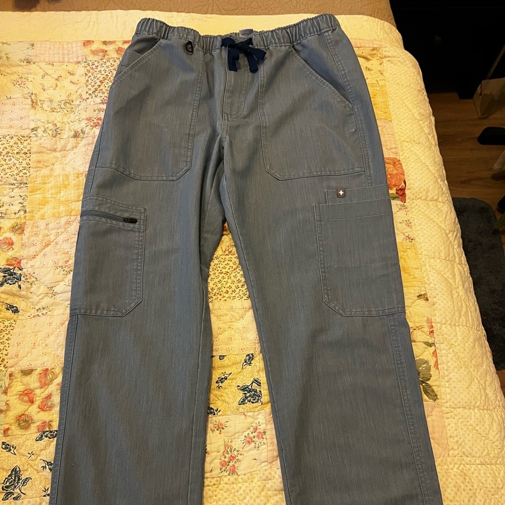 Figs heather indigo pants